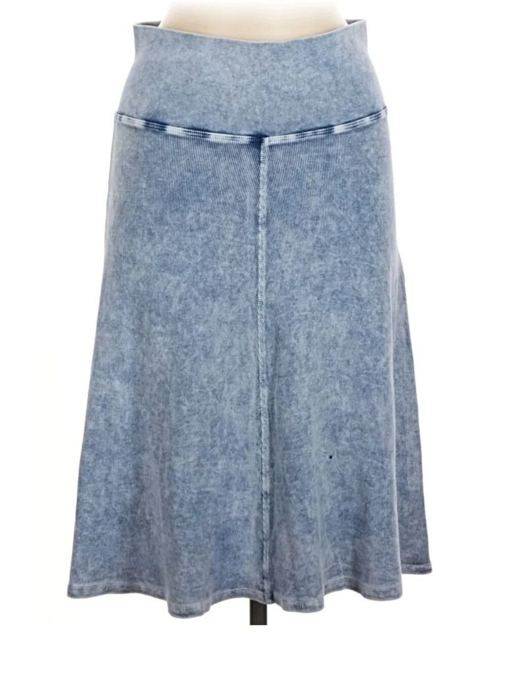 Hard Tail W-555 Light Blue Mineral Wash Modest Circle Skirt